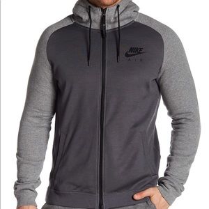 Nike Zip Through Raglan Hoodie In Grey